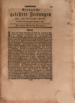 Gothaische gelehrte Zeitungen Mittwoch 25. Juni 1783