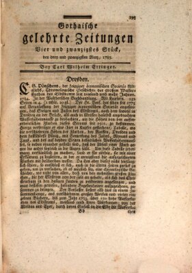 Gothaische gelehrte Zeitungen Mittwoch 23. März 1785