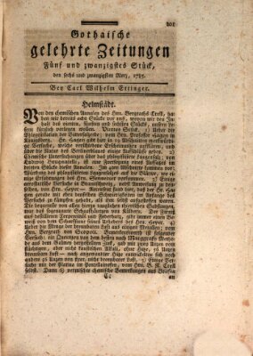 Gothaische gelehrte Zeitungen Samstag 26. März 1785