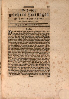 Gothaische gelehrte Zeitungen Mittwoch 12. Oktober 1785