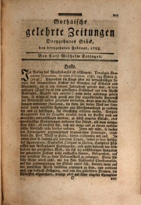 Gothaische gelehrte Zeitungen Mittwoch 13. Februar 1788