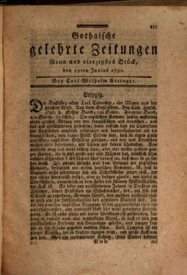 Gothaische gelehrte Zeitungen Samstag 19. Juni 1790