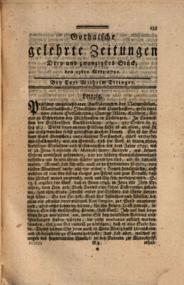 Gothaische gelehrte Zeitungen Mittwoch 23. März 1791