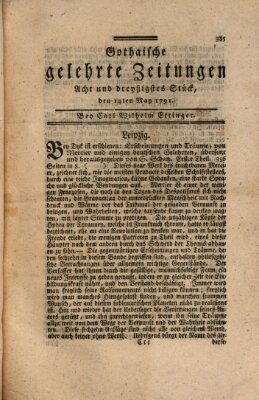 Gothaische gelehrte Zeitungen Samstag 14. Mai 1791