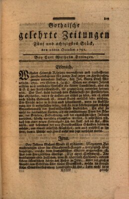 Gothaische gelehrte Zeitungen Mittwoch 26. Oktober 1791