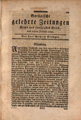 Gothaische gelehrte Zeitungen Samstag 13. Juli 1793
