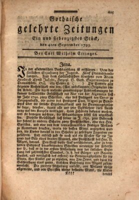 Gothaische gelehrte Zeitungen Mittwoch 4. September 1793