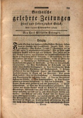 Gothaische gelehrte Zeitungen Mittwoch 18. September 1793