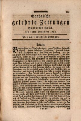 Gothaische gelehrte Zeitungen Samstag 12. Dezember 1795