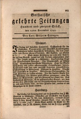 Gothaische gelehrte Zeitungen Samstag 19. Dezember 1795