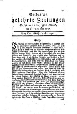 Gothaische gelehrte Zeitungen Samstag 11. Juni 1796