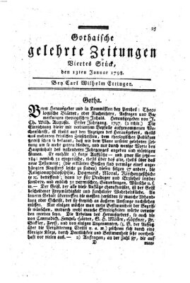Gothaische gelehrte Zeitungen Samstag 13. Januar 1798
