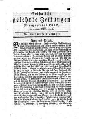 Gothaische gelehrte Zeitungen Mittwoch 7. März 1798