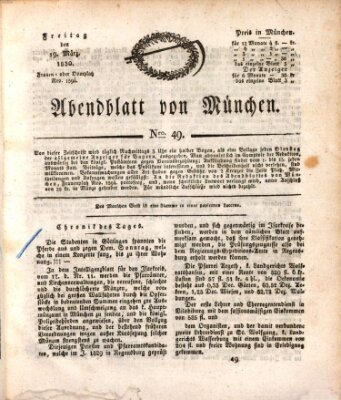 Abendblatt von München Freitag 19. März 1830
