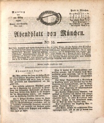 Abendblatt von München Montag 22. März 1830