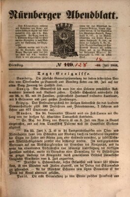 Nürnberger Abendblatt Sonntag 14. Juli 1844