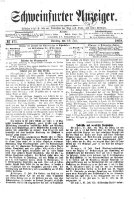 Schweinfurter Anzeiger Sonntag 19. Juli 1868
