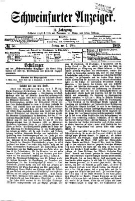 Schweinfurter Anzeiger Freitag 5. März 1869