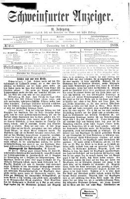 Schweinfurter Anzeiger Donnerstag 1. Juli 1869