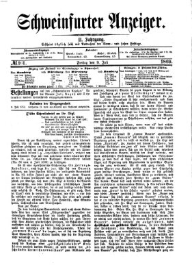 Schweinfurter Anzeiger Freitag 9. Juli 1869