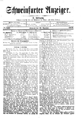 Schweinfurter Anzeiger Mittwoch 29. Dezember 1869