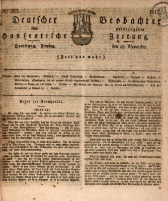 Deutscher Beobachter oder privilegirte hanseatische Zeitung Freitag 28. November 1817