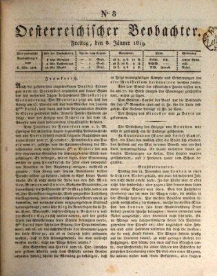 Der Oesterreichische Beobachter Freitag 8. Januar 1819