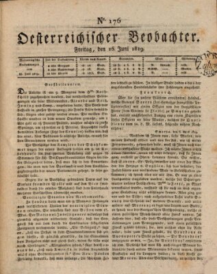 Der Oesterreichische Beobachter Freitag 25. Juni 1819