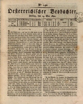 Der Oesterreichische Beobachter Freitag 19. Mai 1820