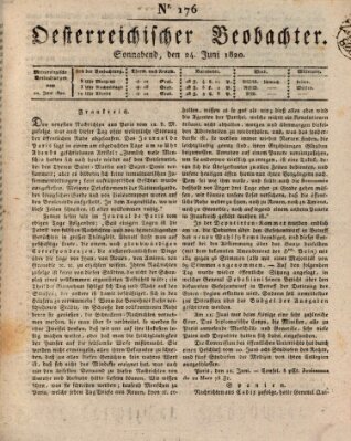 Der Oesterreichische Beobachter Samstag 24. Juni 1820