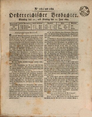 Der Oesterreichische Beobachter Montag 11. Juni 1821