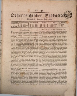Der Oesterreichische Beobachter Samstag 25. Mai 1822