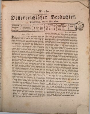 Der Oesterreichische Beobachter Donnerstag 30. Mai 1822