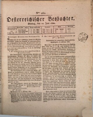 Der Oesterreichische Beobachter Montag 10. Juni 1822