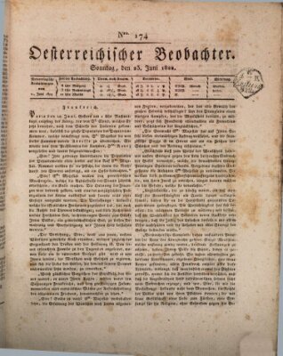 Der Oesterreichische Beobachter Sonntag 23. Juni 1822