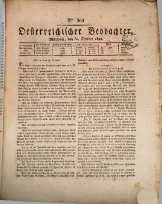 Der Oesterreichische Beobachter Mittwoch 30. Oktober 1822