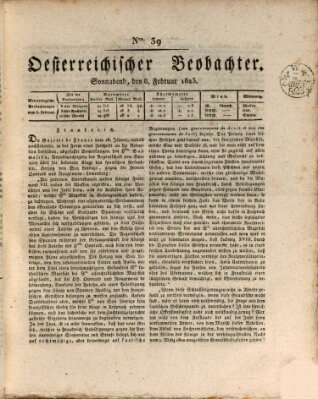 Der Oesterreichische Beobachter Samstag 8. Februar 1823