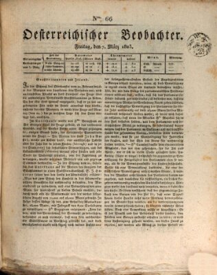Der Oesterreichische Beobachter Freitag 7. März 1823