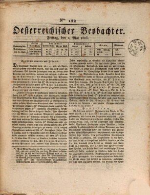 Der Oesterreichische Beobachter Freitag 2. Mai 1823