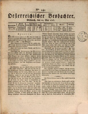 Der Oesterreichische Beobachter Mittwoch 21. Mai 1823