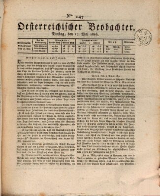 Der Oesterreichische Beobachter Dienstag 27. Mai 1823