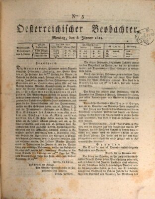 Der Oesterreichische Beobachter Montag 5. Januar 1824