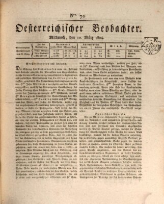 Der Oesterreichische Beobachter Mittwoch 10. März 1824