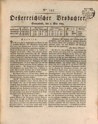 Der Oesterreichische Beobachter Samstag 1. Mai 1824