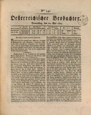 Der Oesterreichische Beobachter Donnerstag 20. Mai 1824