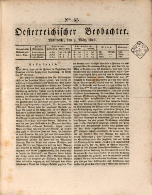Der Oesterreichische Beobachter Mittwoch 9. März 1825