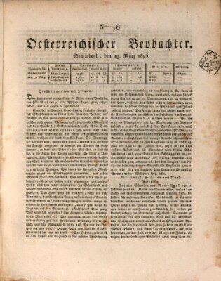 Der Oesterreichische Beobachter Samstag 19. März 1825