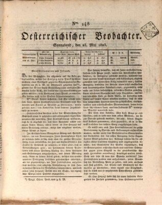 Der Oesterreichische Beobachter Samstag 28. Mai 1825