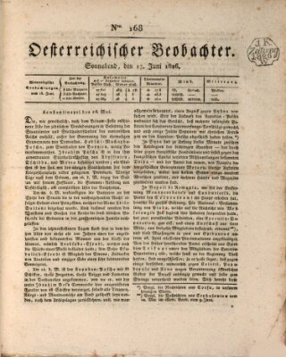 Der Oesterreichische Beobachter Samstag 17. Juni 1826