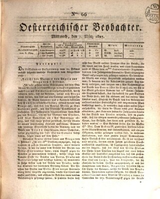 Der Oesterreichische Beobachter Mittwoch 7. März 1827